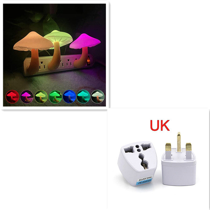 LED Night Light Mushroom Wall Socket Lamp EU US Plug Warm White Light-control Sensor Bedroom Light Home Decoration LED Night Light Mushroom Wall Socket Lamp EU US Plug Warm White Light-control Sensor Bedroom Light Home Decoration